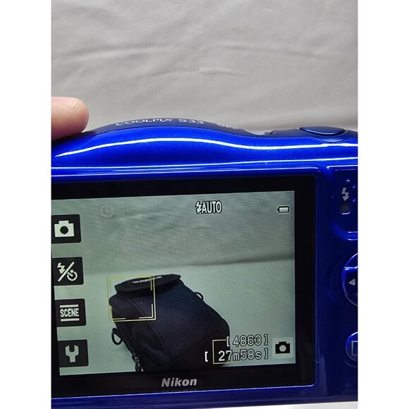 Nikon COOLPIX S33 13.1MP 3x Zoom Waterproof Compact Digital Camera Blue - Picture 11 of 13